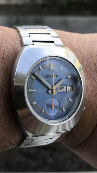 VINTAGE CITIZEN CHRONOGRAPH (STAINLESS STELL) GOOD 7