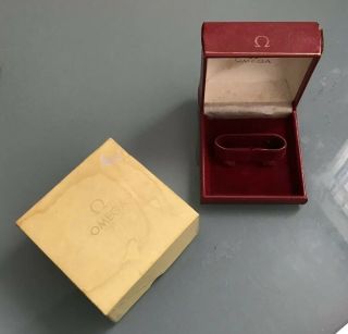 Vintage Omega Watch Box 1970s Red Leatherette With Outer Box