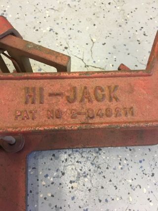 Vintage 1/2 Ton Olympic Foundry Co 2410 - 45 Portable Wall Jack Hi - Lift 2 - 849211 3