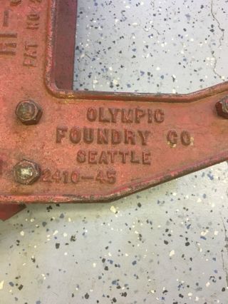 Vintage 1/2 Ton Olympic Foundry Co 2410 - 45 Portable Wall Jack Hi - Lift 2 - 849211 4