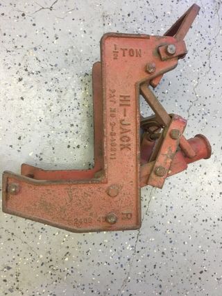 Vintage 1/2 Ton Olympic Foundry Co 2410 - 45 Portable Wall Jack Hi - Lift 2 - 849211 5
