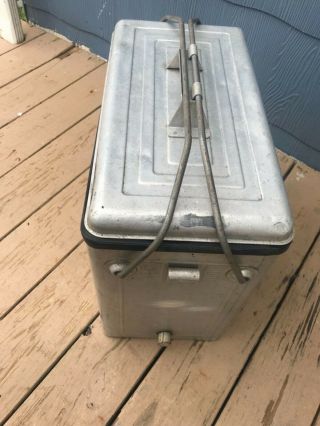 RARE VINTAGE 1950 ' s PEPSI - COLA PICNIC STYLE ALUMINUM COOLER - UNIQUE & RARE MODEL 8