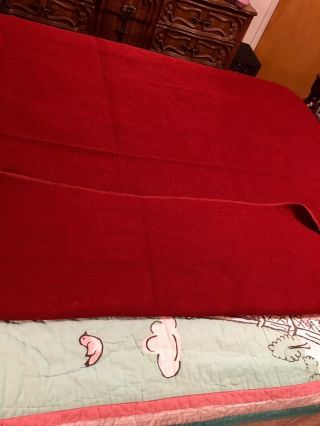 Bloomfield 100 Thick Wool Blanket 80 x 96 Red Queen Double Vtg Made in USA 4