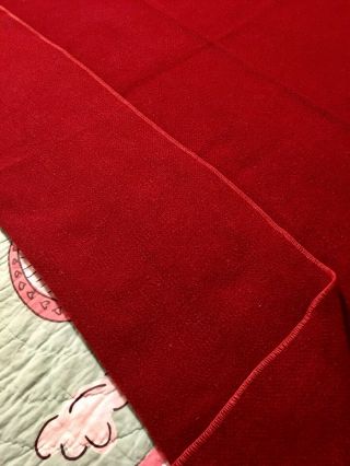 Bloomfield 100 Thick Wool Blanket 80 x 96 Red Queen Double Vtg Made in USA 6
