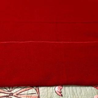 Bloomfield 100 Thick Wool Blanket 80 x 96 Red Queen Double Vtg Made in USA 7