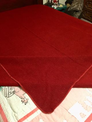 Bloomfield 100 Thick Wool Blanket 80 x 96 Red Queen Double Vtg Made in USA 8