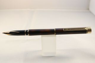 Vintage (c19881 - 81) Sheaffer Targa No.  1032 Tortoiseshell Medium Fountain Pen 2