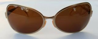 Oliver Peoples OP - 524 Gold Satin W Brown Lens Rare Vintage Similar To OP - 523 3