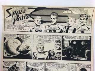 SPACE PATROL 1950s SCI - FI Weekly Comic Strip Art EXTREMELY RARE 2