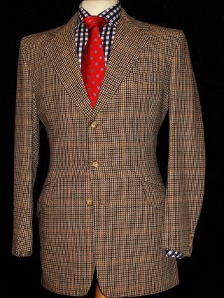 MEN ' S TOM BROWN BESPOKE 1970 ' S VINTAGE HUNTING SHOOTING DESIGNER JACKET UK42R 4