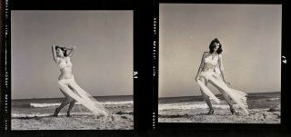 Bunny Yeager Estate 1950s Self Portrait Contact Sheet 12 Frames Oceanside Miami 3