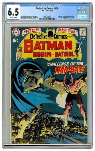Detective Comics 400 Cgc 6.  5 Vintage Dc Comic Batman 1st Man - Bat Neal Adams