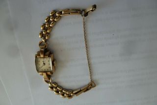 Vintage Ladies Gold Watch By J W Benson
