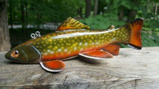 1st Place Brook Trout Fish Decoy - Andrew Gardner Melosh Spearing Lure