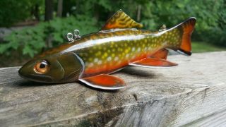 1st Place Brook Trout Fish Decoy - Andrew Gardner Melosh Spearing Lure 3