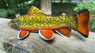1st Place Brook Trout Fish Decoy - Andrew Gardner Melosh Spearing Lure 4