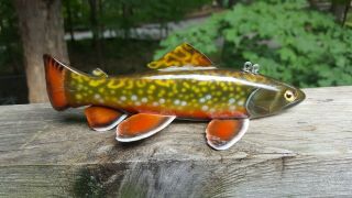 1st Place Brook Trout Fish Decoy - Andrew Gardner Melosh Spearing Lure 5