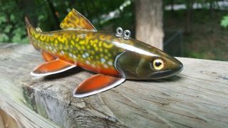 1st Place Brook Trout Fish Decoy - Andrew Gardner Melosh Spearing Lure 6