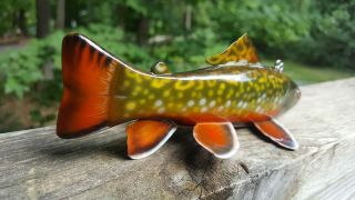 1st Place Brook Trout Fish Decoy - Andrew Gardner Melosh Spearing Lure 7