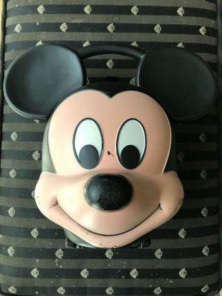 Disney Mickey Mouse Head Lunch Box - Vintage Aladdin 1980s