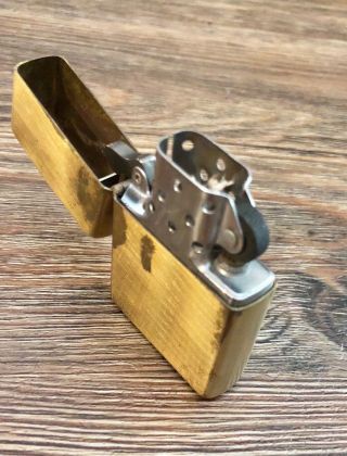 Rare Vintage 1968 Solid Brass Zippo,  Insert,  Near,  Unique