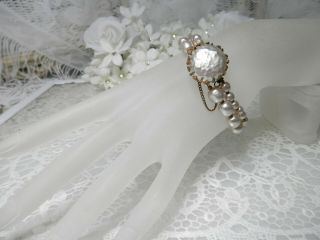 Perfect Classic 2 Strand Miriam Haskell Baroque Pearl Cabochon Bracelet 2