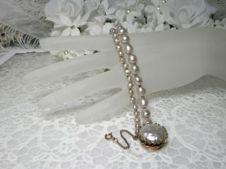 Perfect Classic 2 Strand Miriam Haskell Baroque Pearl Cabochon Bracelet 4