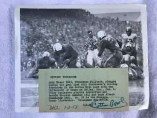 Vtg 1951 Cotton Bowl Tennessee Vols Beat Texas Longhorns Press Photo