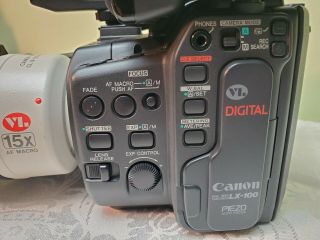 Vintage 1991 Canon Hi - 8 LX - 100 8mm Video Camcorder W/Bag,  W/Big Zoom Lens 3