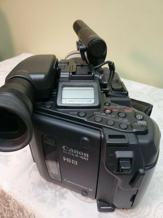 Vintage 1991 Canon Hi - 8 LX - 100 8mm Video Camcorder W/Bag,  W/Big Zoom Lens 4