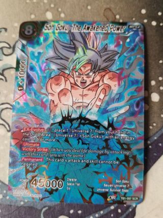 Dragon Ball Son Goku,  The Awakened Power Secret Rare Tb1 - 097 Scr Nm