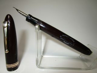 Vintage Mabie Todd Swan Leverless Fountain Pen 14ct Flexy Ef Nib Fresh Service