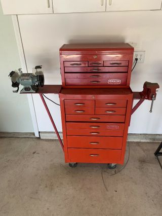 Vintage Proto Rolling Tool Chest Toolbox