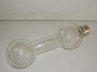 Vintage Czech 13 Inch Clear Glass Bar Bell Shaped Cocktail Shaker