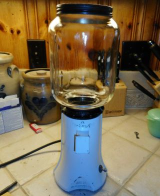 Vintage White Kitchen Aid Model A - 9 Coffee Mill Grinder Great