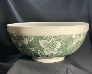 Vintage Wallace Gray Hibiscus 12” Mixing Bowl