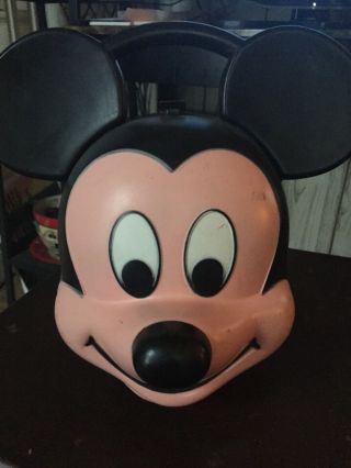 Vintage Aladdin Mickey Mouse Head Lunchbox