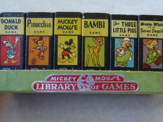 1946 Mickey Mouse Library Of Games Playing Cards - Rare Vintage Collector Item