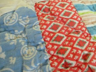 Vintage Handmade quilt 56 x 72 Wedding Ring dated to 65 years ago 8