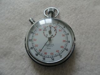 Made in Germany Vintage Hanhart 7 Jewels PIC Mechanical Wind Up Stopwatch 4