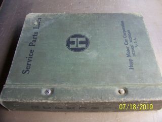 Rare 1909 - 1920 Hupmobile Service Parts Lists (5) Catalogs In Binder