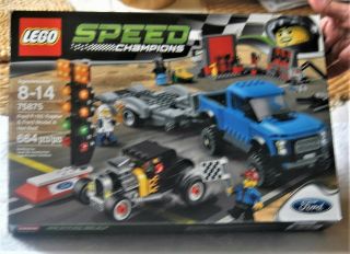 Lego 75875 Speed Champions Ford F - 150 Raptor & Model Hot Rod