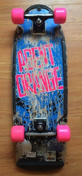Og Vision Agent Orange Complete Skateboard Vintage 80 