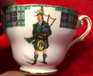 Vintage Royal Standard BONNIE SCOTLAND fine china Tea Cup Saucer set CLAN LESLIE 2
