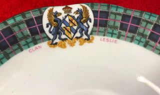 Vintage Royal Standard BONNIE SCOTLAND fine china Tea Cup Saucer set CLAN LESLIE 4