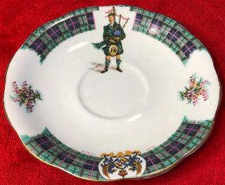 Vintage Royal Standard BONNIE SCOTLAND fine china Tea Cup Saucer set CLAN LESLIE 6