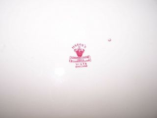 MASON ' S England VISTA PINK RED Oval Serving Platter Gadroon Edge 19 1/4 