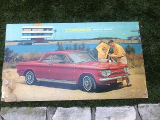 1963 Chevrolet Corvair Monza Club Coupe Vintage Chevy Dealer Poster