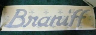 . Very Large Vintage Airline Decal: Braniff