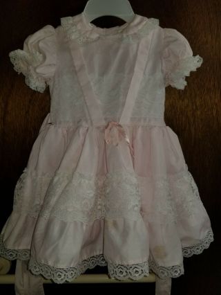 Vintage Miss Quality Full Circle Toddler Girl 4 Dress Pink Ruffles Lace Party